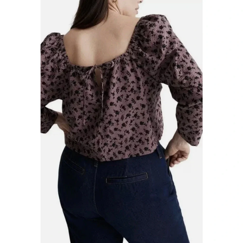 Madewell cropped seersucker